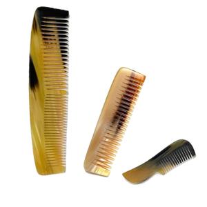 Peine de cuerno natural hecho a mano – Peine antiestático de dientes finos con mango suave para un cuidado del cabello delicado - Product Image 3