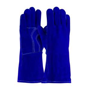 Gants de soudage en cuir de vachette pleine fleur robustes, avec manchette de sécurité, antidérapants, durables, résistants aux hautes températures, anti-coupures, antistatiques - Product Image 1
