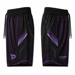 Shorts de Gaming Cyberpunk Tactique Aubergine Premium Personnalisés en Maille Sublimée pour Esports – Violet et Noir, Inspirés du Gaming - Product Image 3