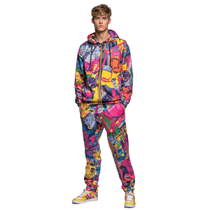 Ensemble de survêtement personnalisé par sublimation pour homme – Sweat à capuche imprimé et pantalon de jogging sublimé pour l'hiver - Product Image 4