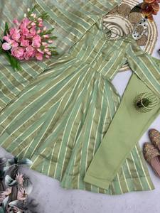 Vestido de Fiesta de Seda con Bordado Intenso para Mujer, con Lentejuelas, Diseño de Diseñador, Manga Larga, Listo para Usar, Estilo Étnico - Product Image 6