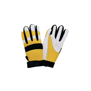 Guantes de Seguridad de PU Amarillo Blanco con Puntas Texturizadas Antideslizantes, Muñequera Elástica, Uso General - Product Image 1