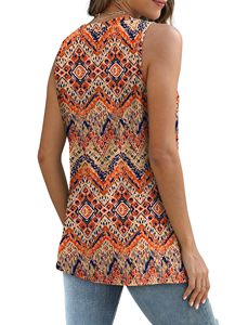 Débardeur femme à œillets, coupe ample, sans manches, chemisier d'été décontracté, haut de mode, fournisseur en gros - Product Image 2