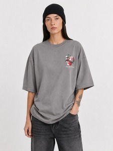 Camiseta Extra Grande de Primera Calidad para Mujer, Corte Regular, Transpirable, Tejida, con Logotipo, 100% Algodón, Ecológica, para Verano - Product Image 1