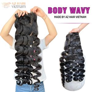 Vente en gros Faisceaux de cheveux humains vierges ondulés corporels Cuticules alignées Cheveux bruts à double tirage Vietnam - Product Image 3