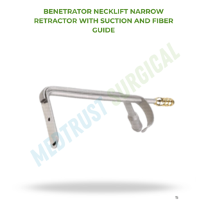 Benetrator Necklift Narrow Retractor Neuro Spine Surgical <b>Instrument</b> with Suction and Fiber Guide - Product Image 2