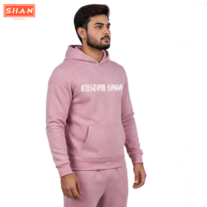 เสื้อฮู้ดดี้สีชมพู SHAN Men แบบสั่งทำโลโก้ได้ ทรงปกติ ผ้าฝ้ายฟลีซ เสื้อสวมหัวแบบมีฮู้ด OEM ODM เสื้อฮู้ดดี้แบบสวมหัวสำหรับทุกเพศ - Product Image 5