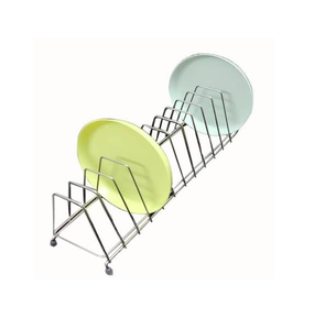Support à assiettes multifonctionnel en acier inoxydable pour cuisine, design moderne, fentes personnalisables, le meilleur support à assiettes en acier - Product Image 2