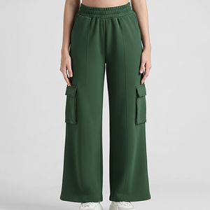 Pantalones Deportivos Rectos de Invierno para Mujer, Hechos a Medida, de Poliéster/Algodón con Encaje, Logotipo Personalizado, Resistentes, Ecológicos, Gran Venta - Product Image 1