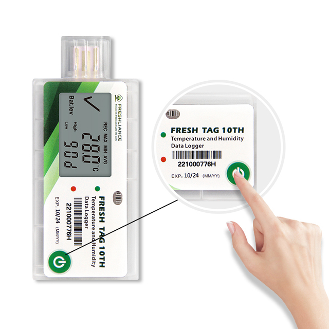 Single Use Temperature Humidity Data Logger With High Accuracy for Factory and Warehouse