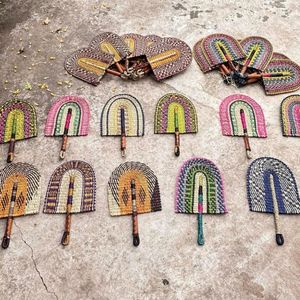 BEST SELLING Sustainable Handmade Seagrass Hand Fan Rustic Woven Straw Cooling Fan For Bridal Shower Party <b>Gift</b> Export - Product Image 5