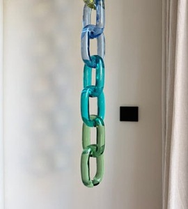 Support de pot de plante en résine, maillons de chaîne décoratifs, guirlande multicolore, ornement pour panier de fleurs d'intérieur et d'extérieur, maison et jardin - Product Image 3