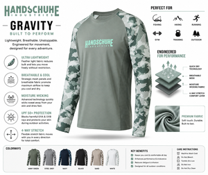 เสื้อฟิตเนสผู้ชายลายพรางแขนยาวผ้าโพลีเอสเตอร์และคอตตอนแบบซับลิเมชั่น ดีไซน์ใหม่ขายดี - Product Image 4