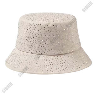 SIBRIN Custom Rhinestone Bling Glitter Diamond Bucket Hats Unisex Caps Streetwear Outdoor Festival Rave Party Hats Pack - Product Image 2