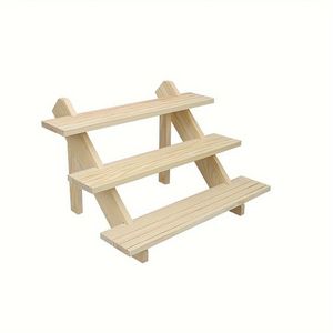 Support à cupcakes élégant fait main en bois, présentoir rustique pour gâteaux, muffins, pâtisseries, boulangerie et services de traiteur - Product Image 3