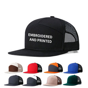Gorra Deportiva OEM de 6 Paneles, Gorra Trucker de Espuma con Malla, Logotipo Personalizado, Bordado 3D Sólido, Transpirable e Impermeable, Gorras Trucker Unisex para Exteriores - Product Image 1