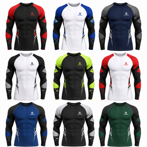 Custom Full Sleeve <b>Compression</b> <b>Shirt</b> <b>Men</b> Sports Base Layer Gym Fitness Rash Guard OEM ODM Manufacturer - Product Image 2