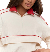 Nouvelle veste coupe-vent réfléchissante imperméable respirante pour femme, idéale pour le sport et les activités de plein air, en polyester, style crop top tendance