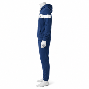 Conjunto Deportivo para Hombre con Capucha en Blanco y Negro, Pantalones Deportivos de Manga Larga, Ropa Casual de Otoño con Logotipo Frontal - Product Image 6