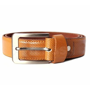 Ceinture en cuir classique avec ajustement réglable et finition lisse, idéale pour les tenues professionnelles, décontractées et le quotidien - Product Image 3