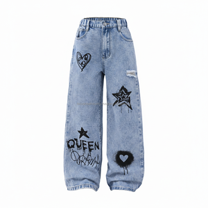 Women's Baggy <b>Pants</b> High Waist Graphic Print Breathable Custom OEM Wholesale - Product Image 3
