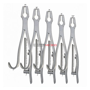 Juego de Pinzas de Kern para Sujeción de Huesos, 5.5 y 17 Pulgadas, 2x2 Dientes, con Trinquete, Instrumento Quirúrgico Ortopédico de Acero Inoxidable, CE - Product Image 1