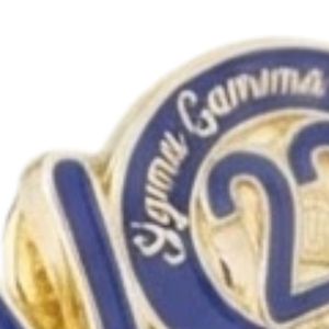 Insignia de solapa redonda con letras griegas Sigma Gamma Rho, color azul real dorado, número 22, broche de hermandad, joyería de moda para capítulo, Votación 22 - Product Image 5