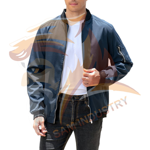 Top Design Men's Winter Jacket with <b>Stand</b> Collar Full Sleeve Customizable Satin Jackets For Online Sale - Product Image 4