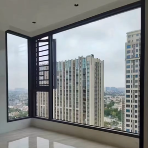 Immense Manufacturer Aluminum Alloy Soundproof Balcony Noise Reduction <b>Screen</b> Casement Swing <b>Window</b> Aluminum Frame - Product Image 6