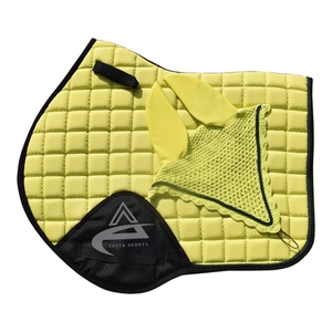 COSTA SPORT Square Box Horse Saddle Pad Matching Set Ear <b>Bonnet</b> Custom Design Logo Foam Filled Shock Absorption Saddle Pad - Product Image 4