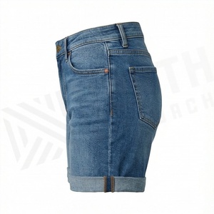 กางเกงยีนส์ขาสั้นผู้หญิงไซส์ใหญ่ ระบายอากาศได้ดี ผ้าฝ้าย ติดกระดุม ทรงบู้ตตี้ สีสันปรับแต่งได้ สไตล์สตรีทแวร์ - Product Image 3