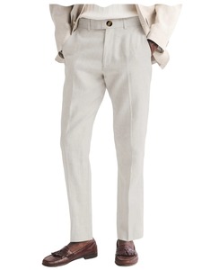 Pantalones de lino para hombre, corte recto, resistentes a las arrugas, ligeros, transpirables, con frente plano, informales, con cintura expandible para el verano - Product Image 3
