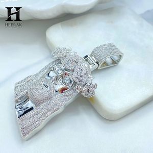 Collier pendentif Hip Hop Iced Out personnalisé avec tête de Jésus micro-pavée de diamants, luxe, en moissanite, religieux, vente en gros - Product Image 3