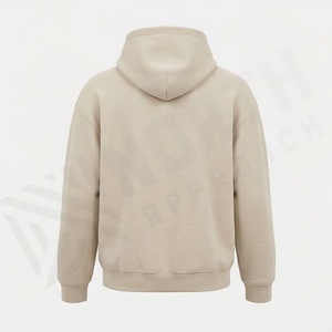 Sweat-shirt à capuche surdimensionné en molleton de coton avec broderie personnalisée pour commandes de merchandising de marque, coupe douce, couleur personnalisable - Product Image 2