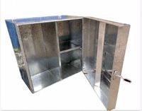 Boîtier en tôle inox pour interrupteurs électriques modulaires, traitement de noircissement, dimensions externes personnalisées, boîtiers pour instruments électroniques