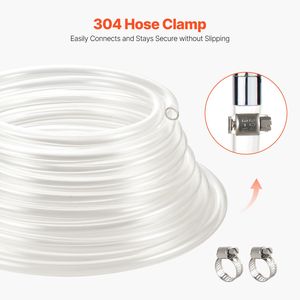 Tubo in PVC Trasparente 3/8" ID X 1/2" OD, 50FT, Spessore Parete 1/16, Flessibile e Tagliabile - Product Image 6