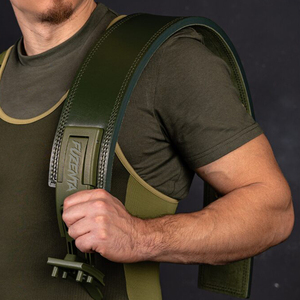 Nouveautés Ceinture de force unisexe antidérapante en cuir de vachette 10MM/13MM avec boucle à levier pour haltérophilie, musculation, soulevé de terre et squat - Product Image 1