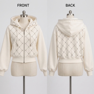 Nueva Sudadera con Capucha de Cristal Brillante para Mujer, Sudadera con Capucha de Manga Larga Suave, Estilo Casual Urbano, Sudadera con Capucha de Cristal para Mujer - Product Image 6