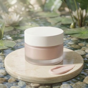 SPF50 Tinted Moisturizer <b>Sunscreen</b> Face Cream Brightening Glow OEM Private Label Glass Bottle MOQ 700 - Product Image 3