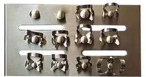 Pinces de barrage endodontiques autoclavables, lot de 18 pièces avec support de montage, instrument en acier inoxydable pour usage dentaire - Product Image 3