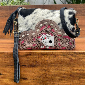 Sac à bandoulière personnalisé en cuir repoussé pour femmes à la mode sac à main vintage en cuir véritable haut de gamme avec fermeture éclair et bracelet à pompon vente en gros - Product Image 5