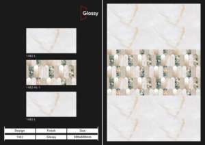 Azulejos de Porcelana de Gran Formato con Acabado Brillante de 30X60CM Diseñados para Espacios Interiores Elegantes que Requieren un Revestimiento de Pared y Piso Duradero y Estilizado - Product Image 2