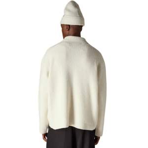 Veste zippée surdimensionnée en tricot côtelé pour homme, veste bomber décontractée à fermeture éclair, veste zippée en tricot doux pour homme, vêtements d'hiver - Product Image 6