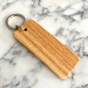 Premium Handmade Wooden Rectangle Keychain <b>Custom</b> Engraved Natural Wood <b>Key</b> Holder Personalized Gift for Men Women Corporate - Product Image 2