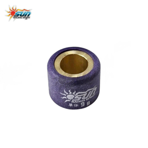 SUN RACING BEAT ICON 16x13mm 9G Violet Kit de rouleaux CVT en laiton composite pour mise à niveau de transmission de scooter 6 pièces Fabriqué à Taïwan - Product Image 3