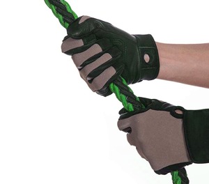 Guantes de rescate al por mayor de cuero de cabra para descenso rápido, guantes tácticos de repelencia rápida - Product Image 2