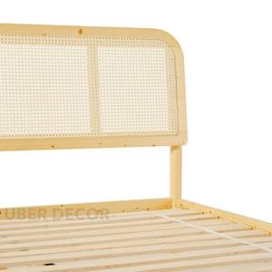 BirchBend Scandinave Contemporain Personnalisable Lit en Bois Plate-forme Rotin Intérieur Minimaliste Intérieurs Conviviaux - Product Image 5