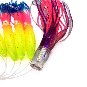 OEM Squids Sea Bird Teaser Sets, leurres <span class=keywords><strong>de</strong></span> pêche à la traîne, matériel <span class=keywords><strong>de</strong></span> pêche, pour thon et marlin, avec montage en chaîne Daisy, hameçon, jupe <span class=keywords><strong>de</strong></span> calmar et bulbe, fabrication - Product Image 2