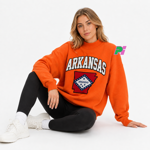 Sweat-shirt à col montant pour femme Pook International, style streetwear, lettres appliquées, carte, design personnalisé, écologique, polaire épais, hiver - Product Image 4