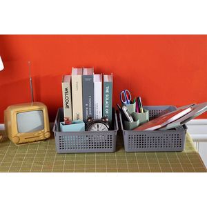 6-Pack <b>Plastic</b> Organizing Storage Tray <b>Baskets</b> Convenient Home Organization Solution - Product Image 2